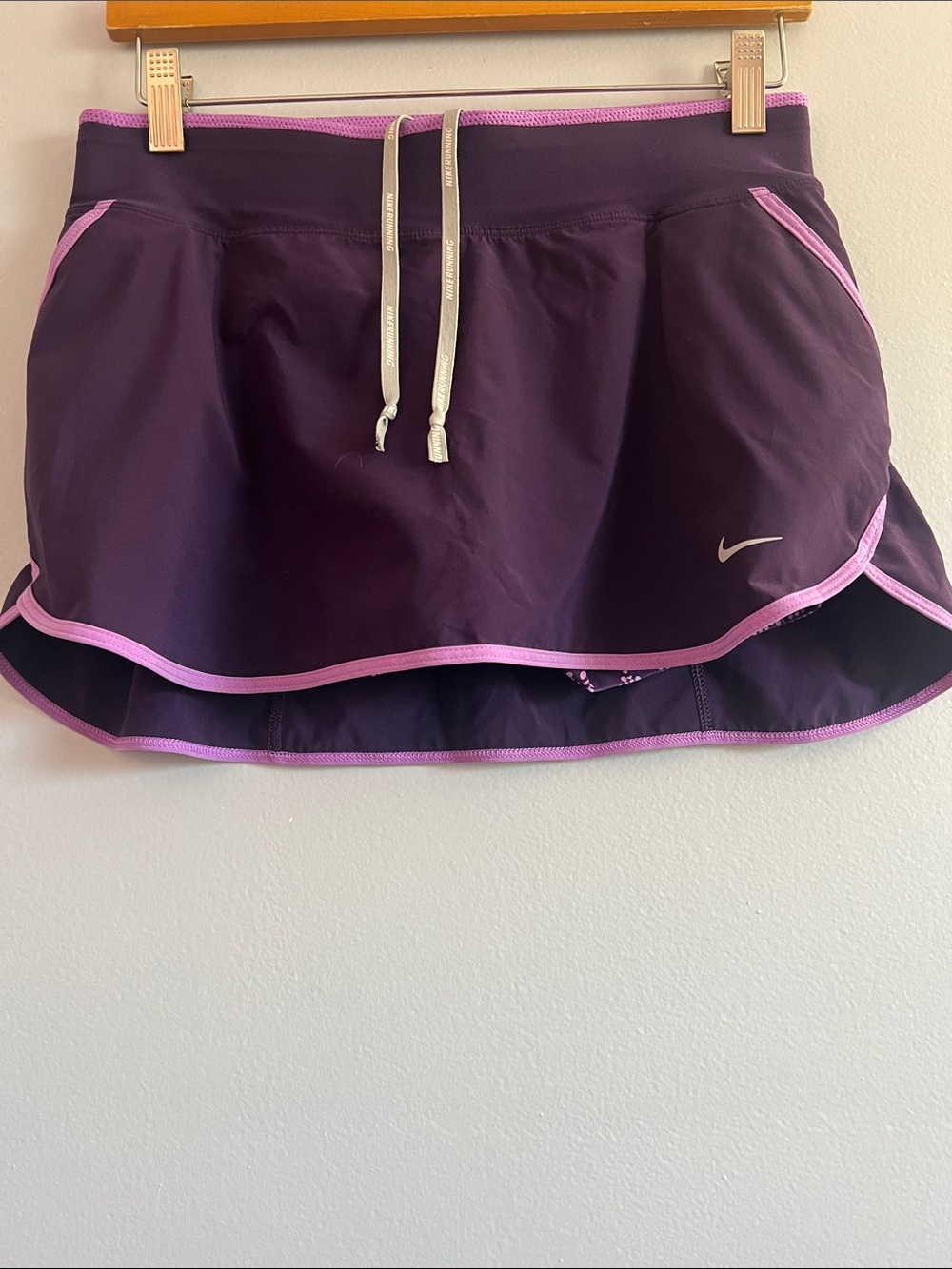 Nike Women's Plum Athletic Skort with Light Pink Trim